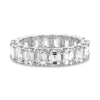 LARGE 5.63CT DIAMOND PLATINUM 3D EMERALD CUT ETERNITY WEDDING ANNIVERSARY RING