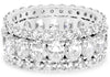WIDE 6.86CT DIAMOND PLATINUM 3D OVAL AND ROUND CLASSIC ETERNITY ANNIVERSARY RING