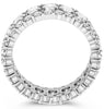 WIDE 6.86CT DIAMOND PLATINUM 3D OVAL AND ROUND CLASSIC ETERNITY ANNIVERSARY RING