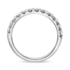 ESTATE .53CT DIAMOND 14K WHITE GOLD ROUND SEMI ETERNITY WEDDING ANNIVERSARY RING