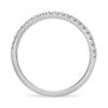 ESTATE .19CT DIAMOND 14K WHITE GOLD ROUND SEMI ETERNITY WEDDING ANNIVERSARY RING