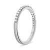 ESTATE .19CT DIAMOND 14K WHITE GOLD ROUND SEMI ETERNITY WEDDING ANNIVERSARY RING