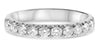 ESTATE .79CT DIAMOND 14K WHITE GOLD ROUND SEMI ETERNITY WEDDING ANNIVERSARY RING