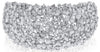 EXTRA LARGE 21.30CT DIAMOND 18KT WHITE GOLD MULTI FLOWER CLUSTER BANGLE BRACELET