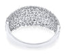 EXTRA LARGE 21.30CT DIAMOND 18KT WHITE GOLD MULTI FLOWER CLUSTER BANGLE BRACELET