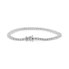 ESTATE .50CT DIAMOND 14KT WHITE GOLD 3D CLASSIC ROUND LOVE TENNIS BRACELET