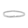 4.42CT DIAMOND 14K WHITE GOLD CLASSIC PRINCESS CHANNEL INVISIBLE TENNIS BRACELET
