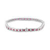 5.5CT DIAMOND & AAA RUBY 14K WHITE GOLD CLASSIC PRINCESS CHANNEL TENNIS BRACELET