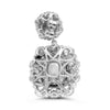 ESTATE EXTRA LARGE 13.2CT DIAMOND & AAA SAPPHIRE 18K WHITE GOLD HANGING EARRINGS