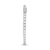ESTATE 1.00CT DIAMOND 14K WHITE GOLD 3D CLASSIC INSIDE OUT HOOP HANGING EARRINGS