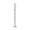 ESTATE 2.00CT DIAMOND 14K WHITE GOLD 3D CLASSIC INSIDE OUT HOOP HANGING EARRINGS