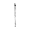 ESTATE 1.0CT DIAMOND 14K WHITE GOLD 3D CLASSIC INSIDE OUT HOOP HANGING EARRINGS