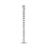 ESTATE 1.0CT DIAMOND 14K WHITE GOLD 3D CLASSIC INSIDE OUT HOOP HANGING EARRINGS
