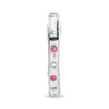 1.17CT DIAMOND & AAA RUBY 14K WHITE GOLD 3D INSIDE OUT HOOP HANGING EARRINGS