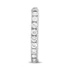 .50CT DIAMOND 14KT WHITE GOLD CLASSIC 3D INSIDE OUT HOOP HANGING EARRINGS