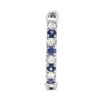 .64CT DIAMOND & AAA SAPPHIRE 14KT WHITE GOLD 3D INSIDE OUT HOOP HANGING EARRINGS