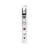 ESTATE .64CT DIAMOND & AAA RUBY 14KT WHITE GOLD INSIDE OUT HOOP HANGING EARRINGS