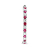 1.17CT DIAMOND & AAA RUBY 14KT WHITE GOLD 3D INSIDE OUT HOOP HANGING EARRINGS