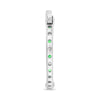 1.09CT DIAMOND & AAA TSAVORITE 14KT WHITE GOLD INSIDE OUT HOOP HANGING EARRINGS