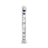 1.73CT DIAMOND & AAA SAPPHIRE 14K WHITE GOLD 3D INSIDE OUT HOOP HANGING EARRINGS