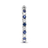1.73CT DIAMOND & AAA SAPPHIRE 14K WHITE GOLD 3D INSIDE OUT HOOP HANGING EARRINGS