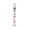1.73CT DIAMOND & AAA RUBY 14KT WHITE GOLD 3D INSIDE OUT HOOP HANGING EARRINGS