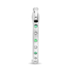 1.59CT DIAMOND & AAA TSAVORITE 14KT WHITE GOLD INSIDE OUT HOOP HANGING EARRINGS