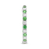 1.59CT DIAMOND & AAA TSAVORITE 14KT WHITE GOLD INSIDE OUT HOOP HANGING EARRINGS