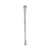 ESTATE .25CT DIAMOND 14KT WHITE GOLD 3D CLASSIC INSIDE OUT HOOP HANGING EARRINGS
