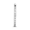 ESTATE 1.5CT DIAMOND 14KT WHITE GOLD 3D CLASSIC INSIDE OUT HOOP HANGING EARRINGS