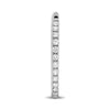 ESTATE 1.5CT DIAMOND 14KT WHITE GOLD 3D CLASSIC INSIDE OUT HOOP HANGING EARRINGS