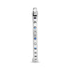 1.17CT DIAMOND & AAA SAPPHIRE 14KT WHITE GOLD INSIDE OUT HOOP HANGING EARRINGS