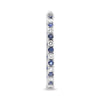 1.17CT DIAMOND & AAA SAPPHIRE 14KT WHITE GOLD INSIDE OUT HOOP HANGING EARRINGS