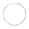 LARGE .50CT DIAMOND 14KT WHITE GOLD 3D CLASSIC INSIDE OUT HOOP HANGING EARRINGS