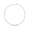 EXTRA LARGE 2CT DIAMOND 14KT WHITE GOLD CLASSIC INSIDE OUT HOOP HANGING EARRINGS