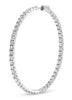 EXTRA LARGE 7CT DIAMOND 14KT WHITE GOLD CLASSIC INSIDE OUT HOOP HANGING EARRINGS