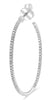 ESTATE .35CT DIAMOND 14KT WHITE GOLD 3D CLASSIC INSIDE OUT HOOP HANGING EARRINGS