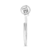 ESTATE .15CT DIAMOND 14KT WHITE GOLD 3D CLASSIC INSIDE OUT HOOP HANGING EARRINGS