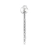 ESTATE .15CT DIAMOND 14KT WHITE GOLD 3D CLASSIC INSIDE OUT HOOP HANGING EARRINGS