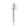 ESTATE .10CT DIAMOND 14KT WHITE GOLD 3D CLASSIC INSIDE OUT HOOP HANGING EARRINGS