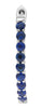 1.25CT AAA SAPPHIRE 14KT WHITE GOLD 3D INSIDE OUT LUCIDA HOOP HANGING EARRINGS