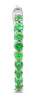1.25CT AAA TSAVORITE 14KT WHITE GOLD 3D INSIDE OUT LUCIDA HOOP HANGING EARRINGS
