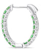 1.25CT AAA TSAVORITE 14KT WHITE GOLD 3D INSIDE OUT LUCIDA HOOP HANGING EARRINGS