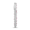 ESTATE 2.80CT AAA RUBY 14K WHITE GOLD 3D CLASSIC LUCIDA INSIDE OUT HOOP EARRINGS
