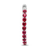 ESTATE 2.80CT AAA RUBY 14K WHITE GOLD 3D CLASSIC LUCIDA INSIDE OUT HOOP EARRINGS