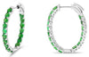 2.80CT AAA TSAVORITE 14KT WHITE GOLD 3D INSIDE OUT LUCIDA HOOP HANGING EARRINGS