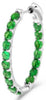 2.80CT AAA TSAVORITE 14KT WHITE GOLD 3D INSIDE OUT LUCIDA HOOP HANGING EARRINGS