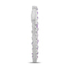 2.80CT AAA PINK SAPPHIRE 14KT WHITE GOLD CLASSIC LUCIDA INSIDE OUT HOOP EARRINGS