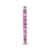 2.80CT AAA PINK SAPPHIRE 14KT WHITE GOLD CLASSIC LUCIDA INSIDE OUT HOOP EARRINGS