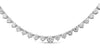 LARGE 13.49CT DIAMOND 14KT WHITE GOLD CLASSIC 3 PRONG ETERNITY TENNIS NECKLACE